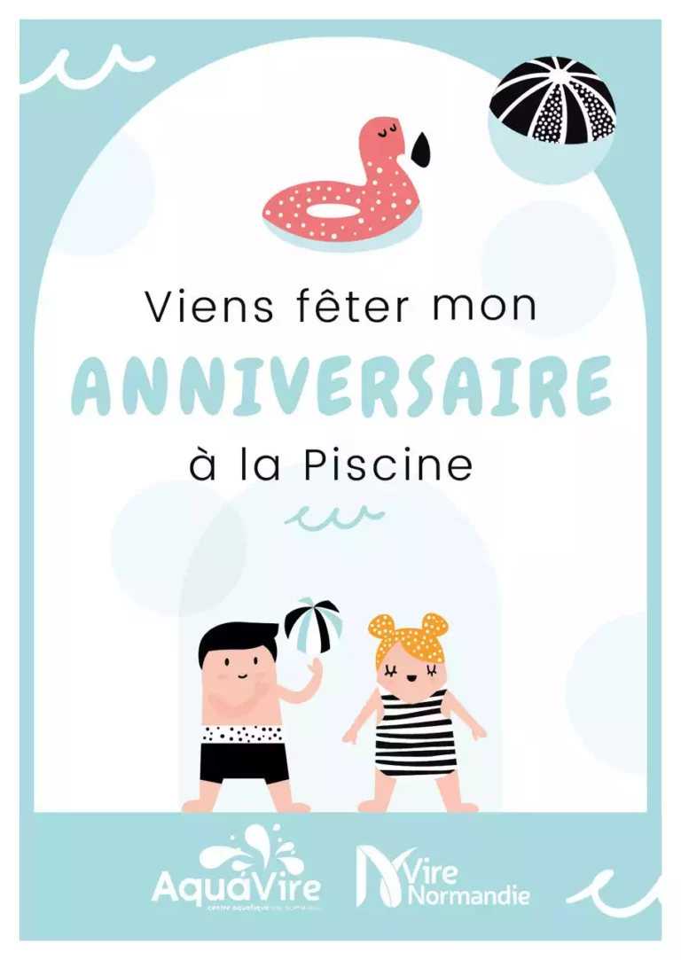 invitation anniversaire piscine aquavire 1